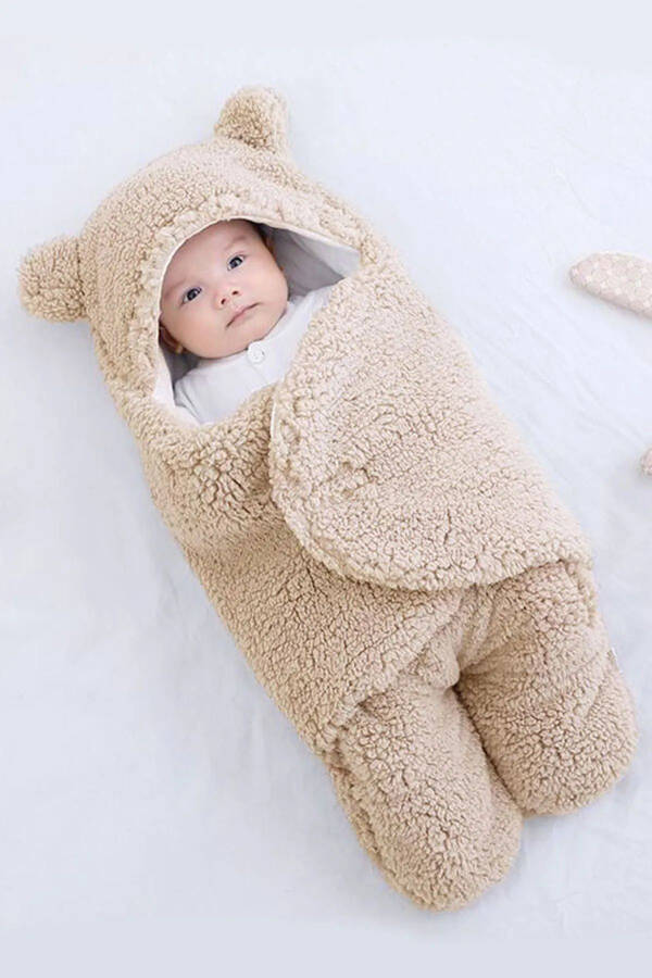 0 - 12 Months Earflap Welsoft Outer Swaddle Baby Blanket - 1