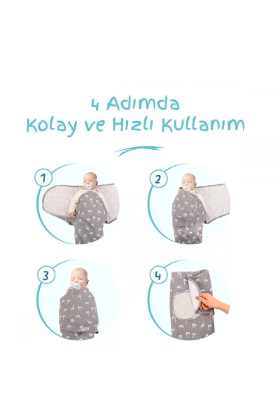 0 - 3 AY Desenli Yeni Sezon Kundak %100 Pamuk - YENİ - 3