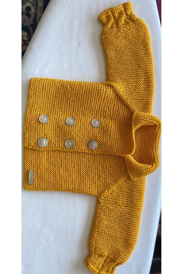 1-2 Year Old Baby Hand Made (HAND KNITTED) Cardigan - Baby Wool - 1