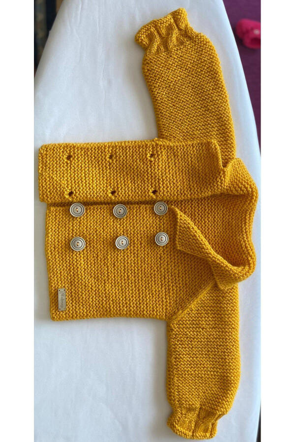 1-2 Year Old Baby Hand Made (HAND KNITTED) Cardigan - Baby Wool - 3