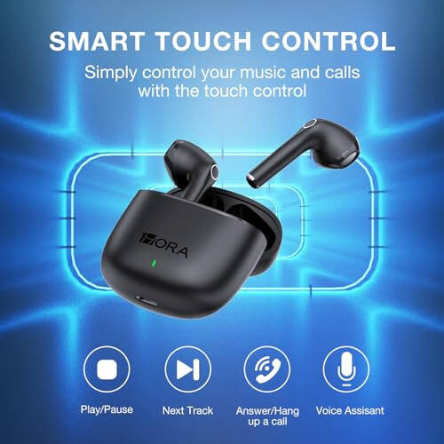 1 Hora Kablosuz Kulaklık Bluetooth 5.3, Spor Kulaklıkları Derin Bas Kulak İçi Kulaklıklar, Şarj Kılıfıyla Premium Ses, iPhone, Android Akıllı Telefon, Tablet, Dizüstü Bilgisayar ile Uyumlu - 6