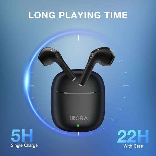 1 Hora Simsiz Quloqchinlar Bluetooth 5.3, Sport Quloqchinlari Chuqur Bass Quloq ichiga Quloqchinlar, Zaryadlash Qutisi bilan Premium Ovoz, iPhone, Android Smartfoni, Planshet, Noutbuk bilan Mos keladi - 3