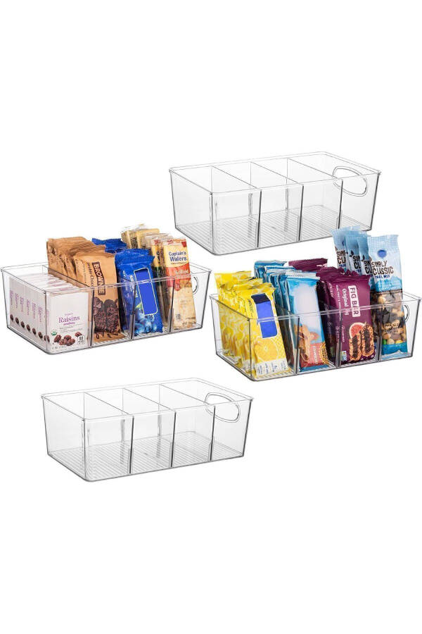 1 Piece Acrylic Removable Compartment Kitchen Refrigerator Organizer Makeup Bathroom Organizer Tea Box - 13