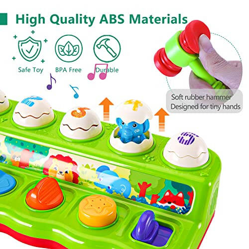 1 Year Old Toys for Boys Girls Birthday Gift, Baby & Toddler Toys, Cause and Effect Pop Up Toy with Music and Light for Toddlers 1-3, Toddler Learning Educational Montessori Toys for 1+ Year Old - 6