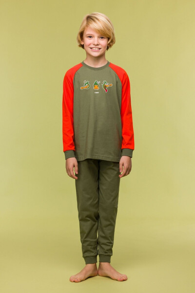 10-16 Years Boy Pajama-Plk - 753-Green - 44