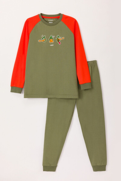 10-16 Years Boy Pajama-Plk - 753-Green - 27