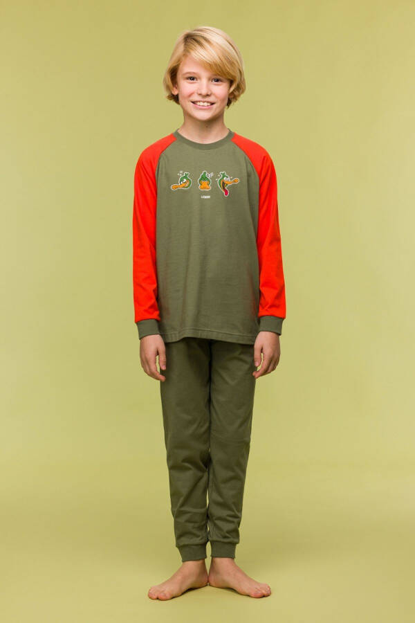 10-16 Years Boy Pajama-Plk - 753-Green - 12