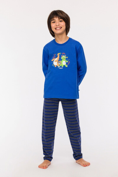 10-16 Years Old Boys Pajama-Pls - 875-Blue - 25