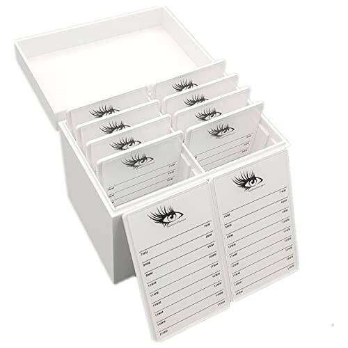 10 Layers Acrylic Eyelash Storage Box, Makeup Organizer False Eyelashes Glue Pallet Holder Grafting Extension Close-Packed Display - 1