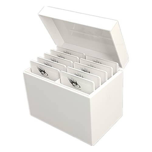 10 Layers Acrylic Eyelash Storage Box, Makeup Organizer False Eyelashes Glue Pallet Holder Grafting Extension Close-Packed Display - 2