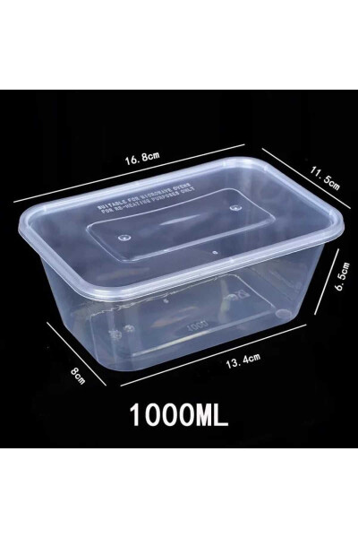 10 Pack Deep Freezer Microwave Safe Leakproof Storage Containers 1 Liter - 25