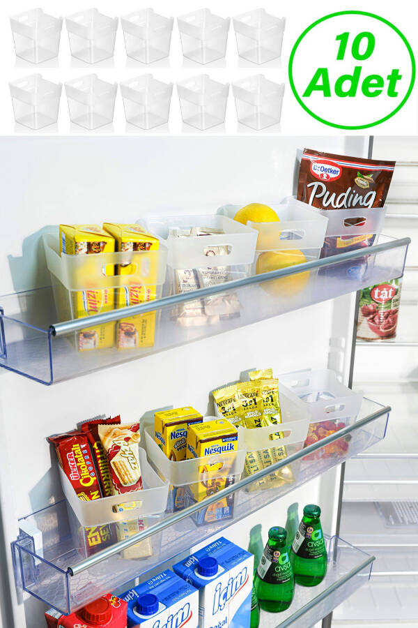 10 Pieces Refrigerator Door Organizer - Refrigerator Organizer and Bathroom Organizer - 1