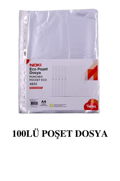 10 Renk Telli Dosya Ve 100lü Poşet Dosya - 2