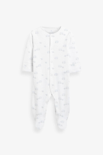 100% Cotton 4 Piece Patterned Baby Boy Jumpsuit - 3