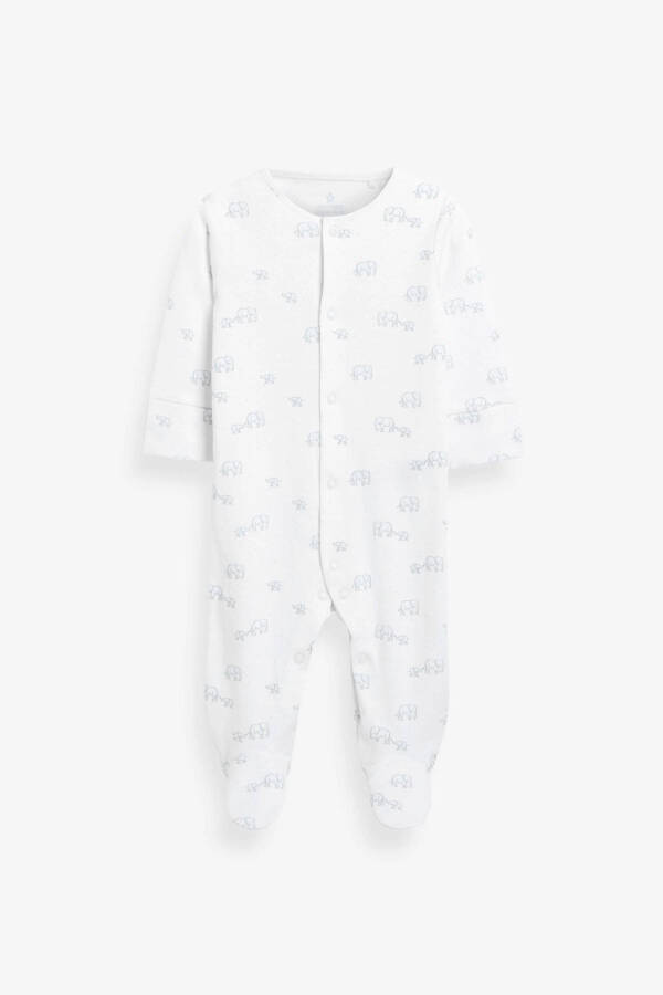 100% Cotton 4 Piece Patterned Baby Boy Jumpsuit - 3