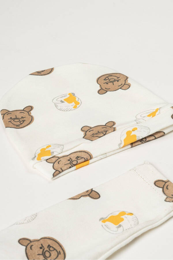 100% Cotton Bear Printed 5-Piece Newborn Boy Baby Hospital Discharge Set - Gift Pack - 4