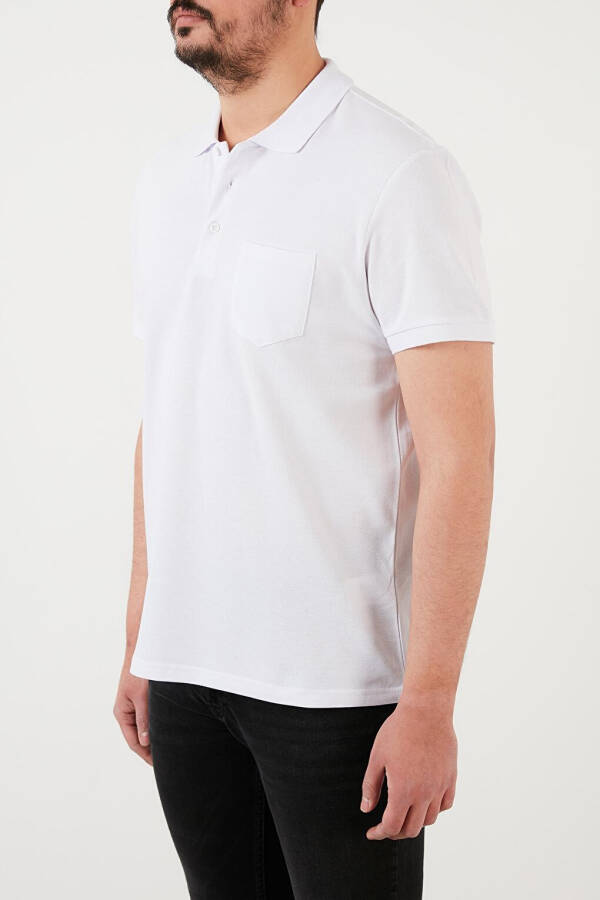 100% Cotton Buttoned Polo T Shirt 59021271 - 2