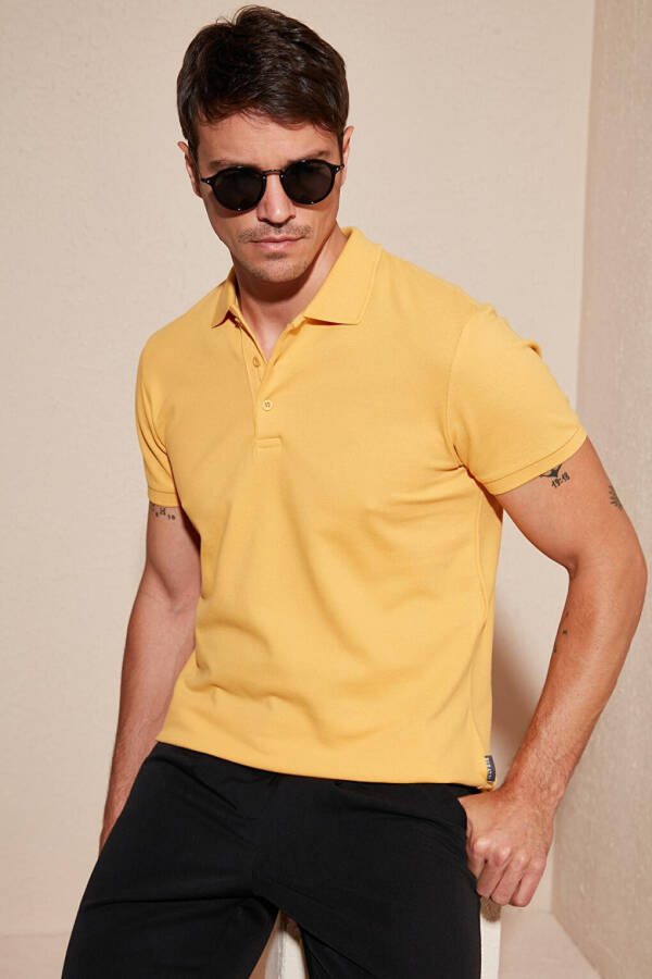 100% Cotton Buttoned Regular Fit Polo T Shirt 5902127 - 9