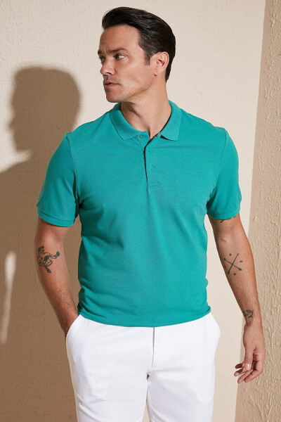 100% Cotton Buttoned Regular Fit Polo T Shirt 5902127 - 6