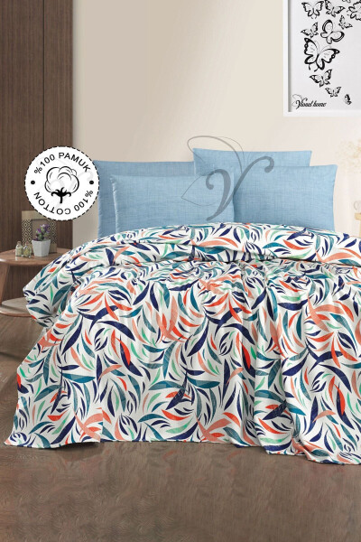 100% Cotton Double Bedspread Printed Quilt - Rainbow V1 (8 DIFFERENT PATTERNS) - 1