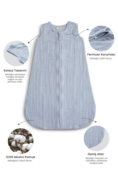 100% Cotton Newborn Baby Summer Swaddle Sleepsuit - 2