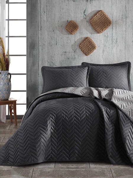 100% Cotton Single Bedspread Set Prestige Anthracite - 3