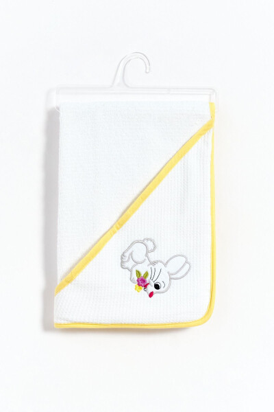 100% Cotton Yellow Muslin Unisex Baby Swaddle - White - 7