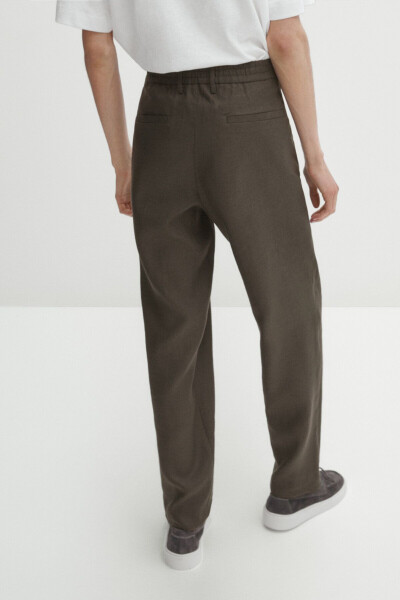 100% keten jogger pantolon - 3