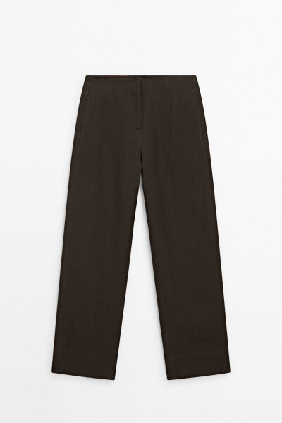 100% linen barrel fit pants - 5