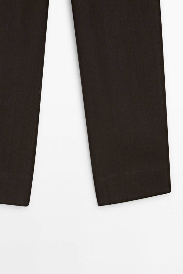 100% linen barrel fit pants - 8