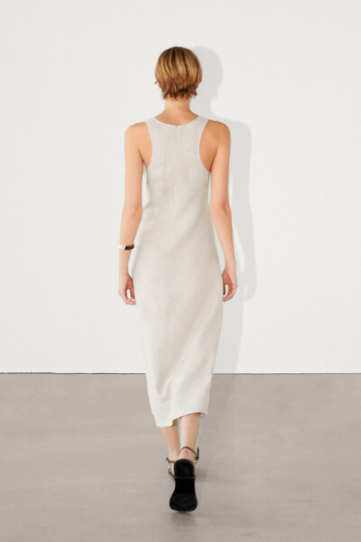 100% Linen Midi Dress - 2