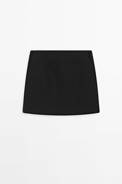 100% linen mini skirt - 5