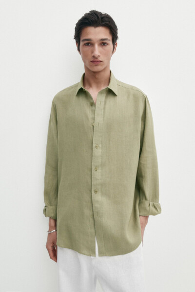 100% linen, regular fit shirt - 2