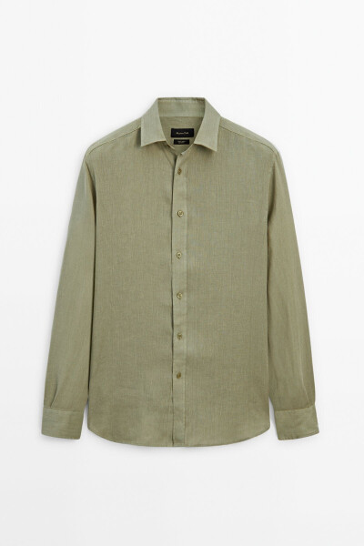 100% linen, regular fit shirt - 5