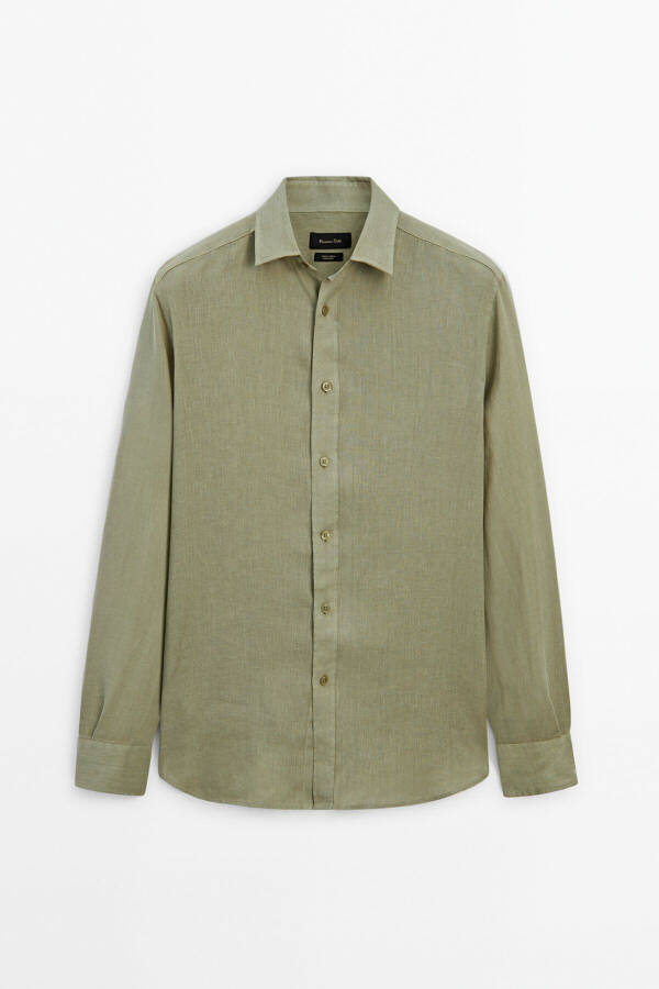 100% linen, regular fit shirt - 5