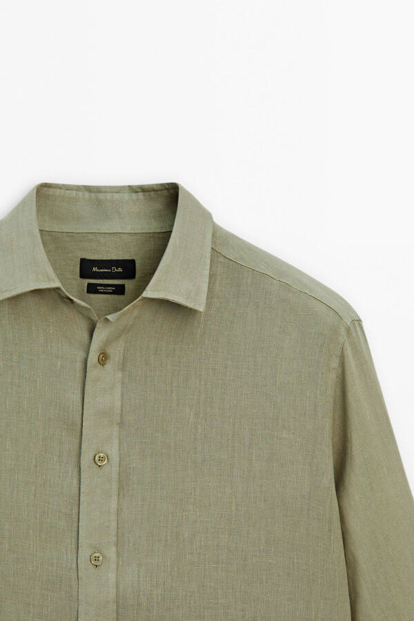 100% linen, regular fit shirt - 6