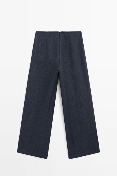 100% Linen, relaxed fit suit trousers. - 6