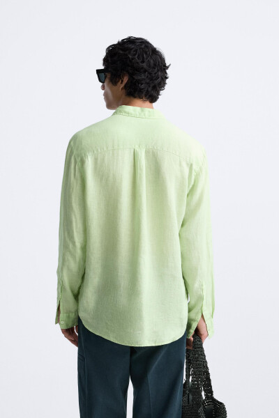 100% LINEN SHIRT-Lime green - 21