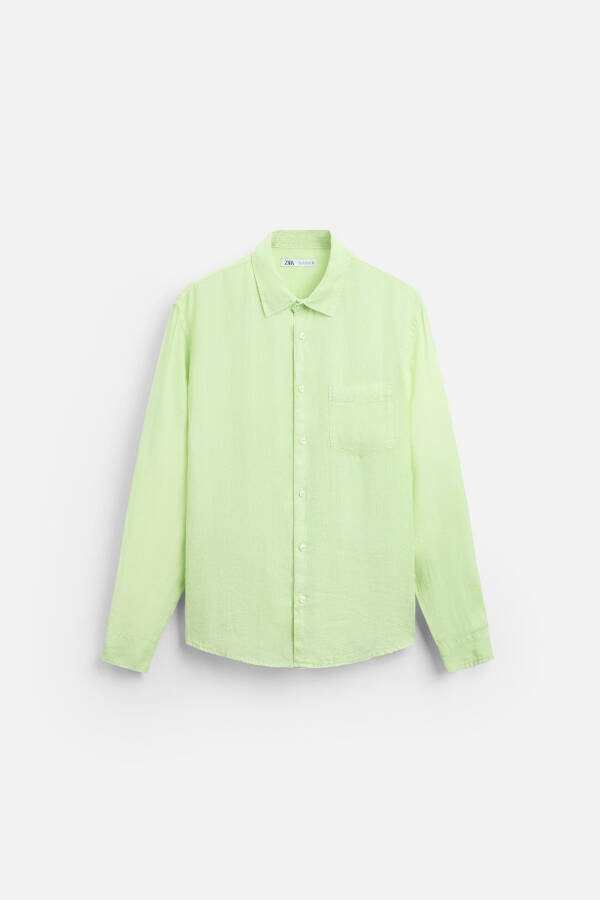 100% LINEN SHIRT-Lime green - 24