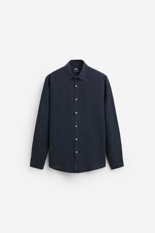 100% LINEN SHIRT-NAVY - 9