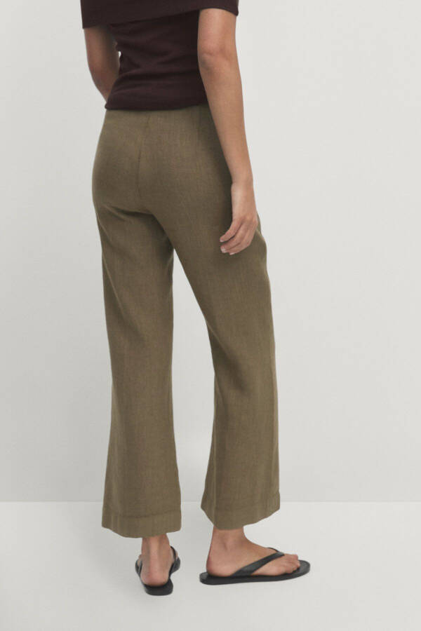 100% linen Spanish wide-leg pants - 3