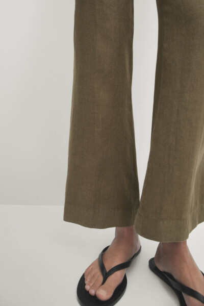 100% linen Spanish wide-leg pants - 5