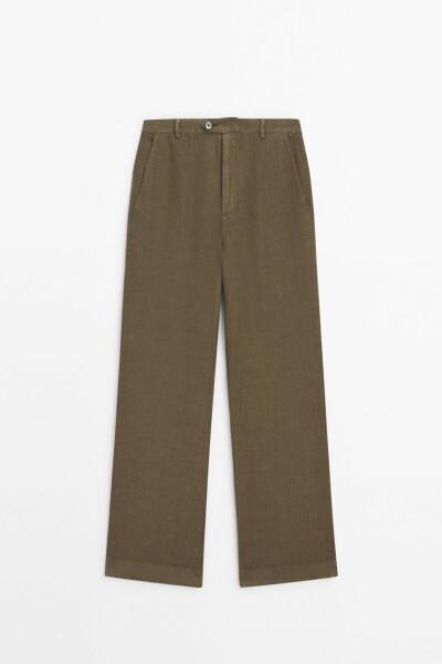 100% linen Spanish wide-leg pants - 6