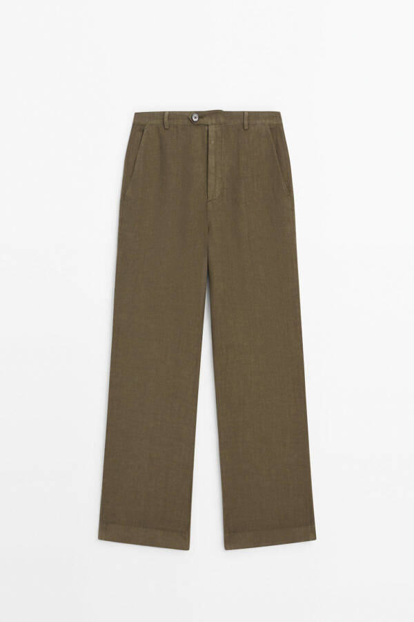 100% linen Spanish wide-leg pants - 6