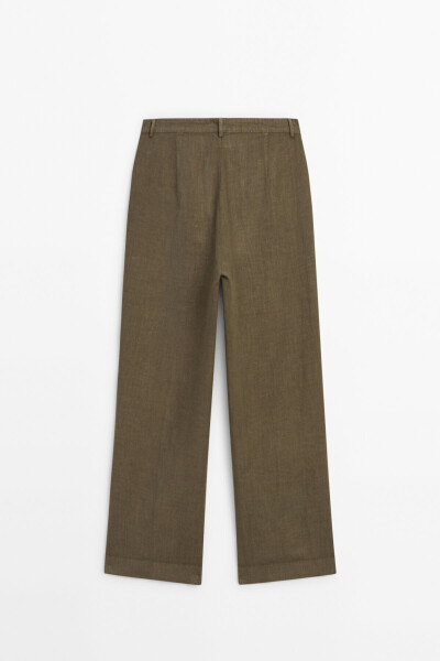 100% linen Spanish wide-leg pants - 8