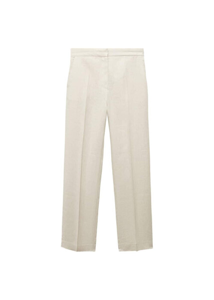 100% Linen Straight Leg Pants - 1