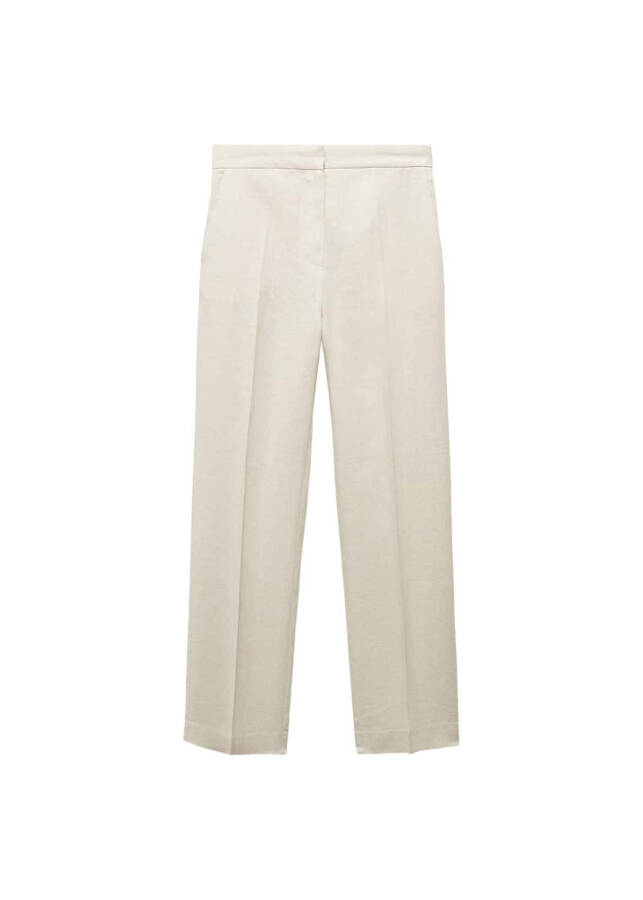 100% Linen Straight Leg Pants - 1