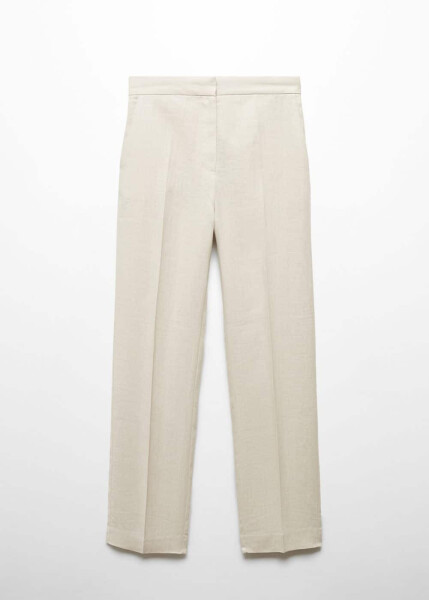 100% Linen Straight Leg Pants - 2