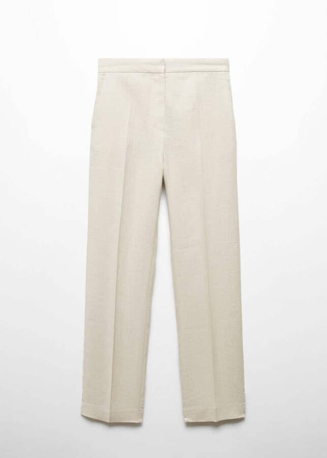 100% Linen Straight Leg Pants - 2