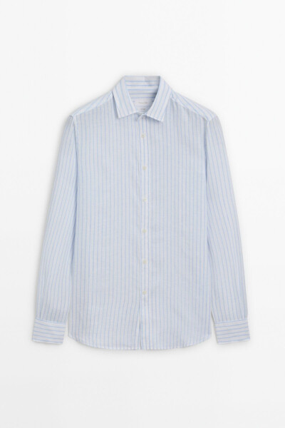 100% linen striped shirt - 5